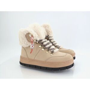 Pajar Chalet Women's Lace Up Sneaker Boot Sand Tan Waterproof Faux Fur Women 7.5